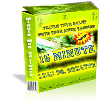 Product picture 15 Minute Lead Page Creator With Master Resale Rights